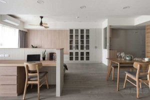 辦公室北歐風(fēng)職員辦公區(qū)效果圖