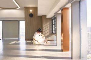 高端辦公室現(xiàn)代簡約風大廳效果圖