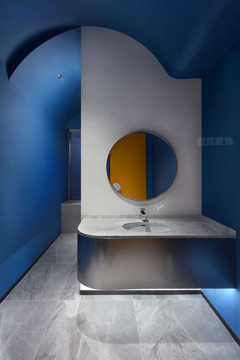 北歐現(xiàn)代風(fēng)餐飲空間衛(wèi)生間洗手臺