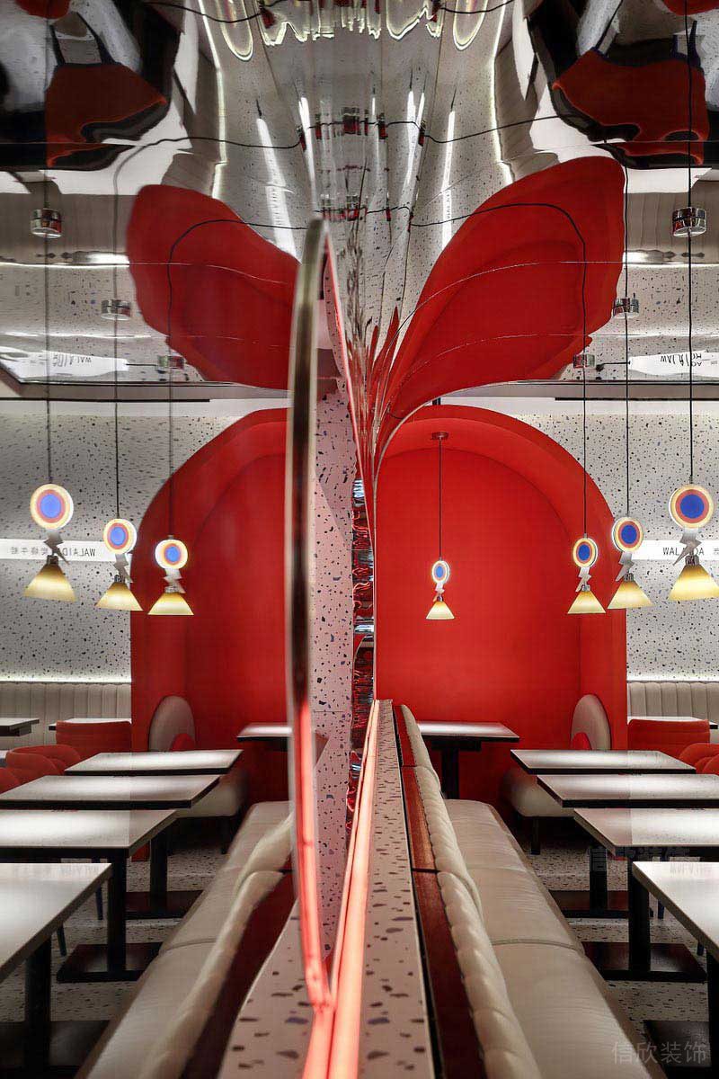 餐廳現(xiàn)代風(fēng)大理石隔斷用餐區(qū)效果圖