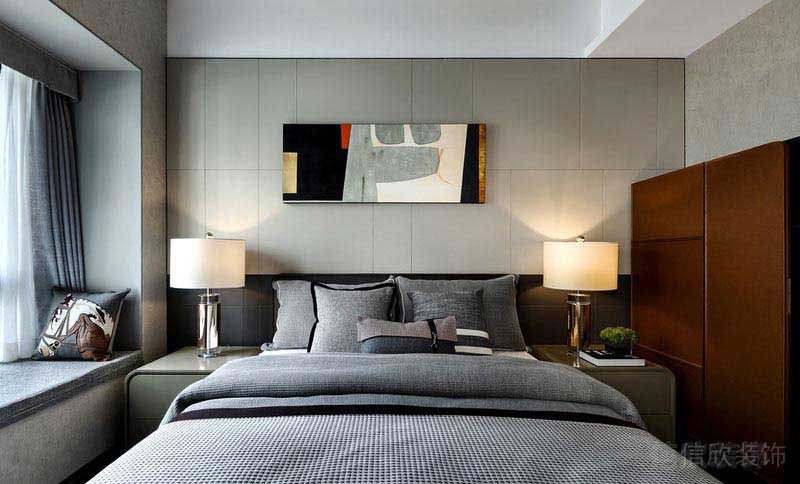 二手房改造現(xiàn)代輕奢風臥室效果圖