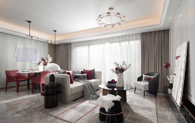 后現(xiàn)代極簡風(fēng)家居客餐廳