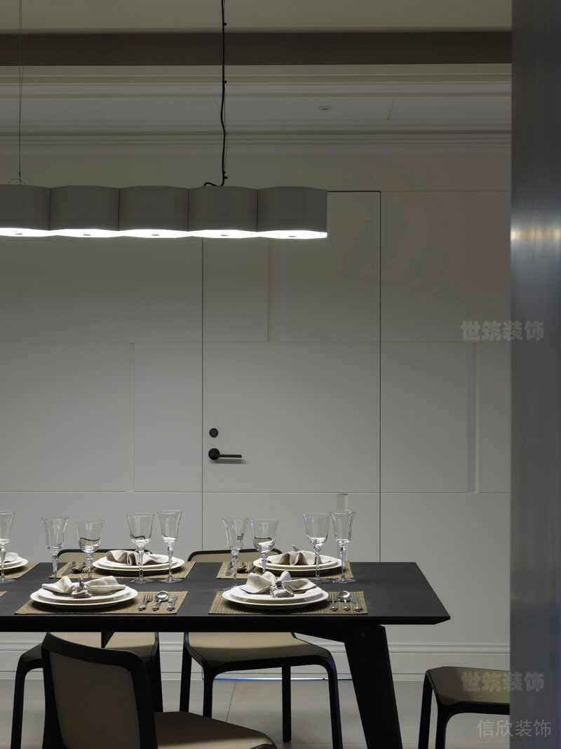 極簡風(fēng)格家庭樣板間餐廳