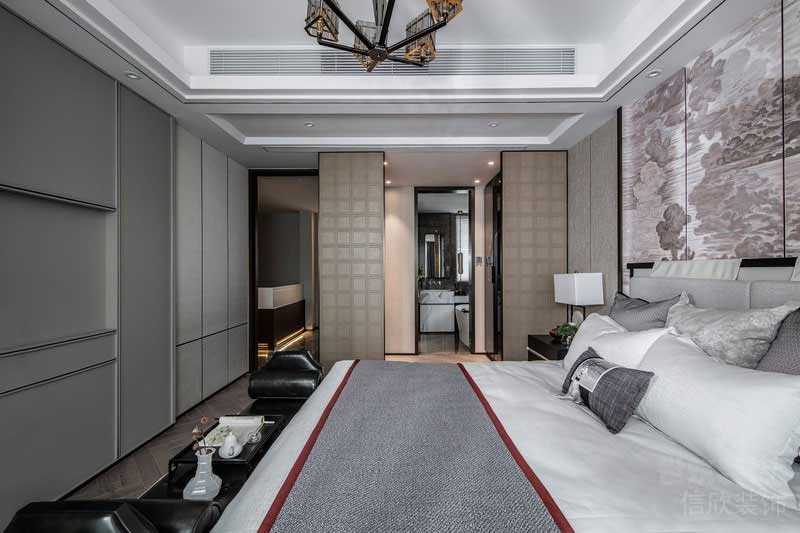 歐式現(xiàn)代混搭風樣板間臥室