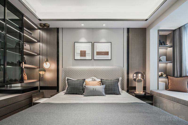 現(xiàn)代輕奢風格別墅臥室套房