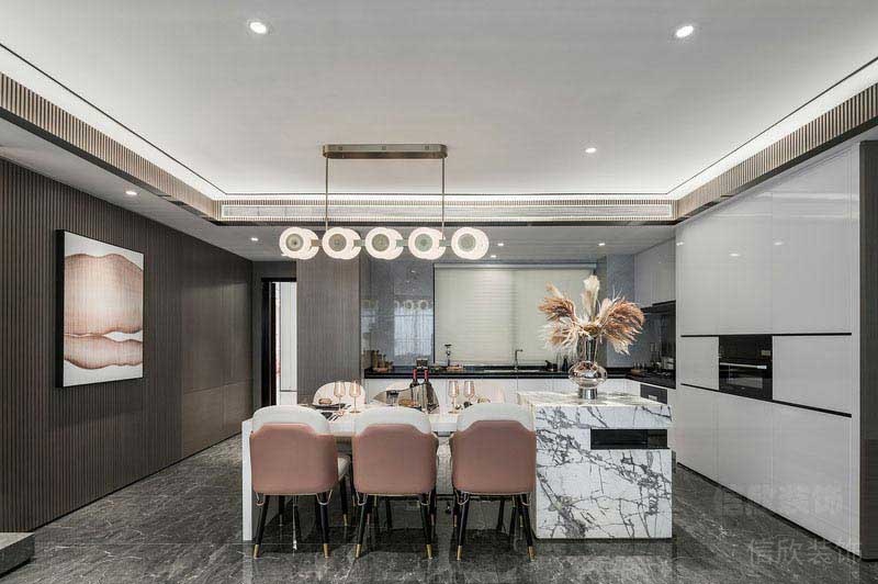 新居現(xiàn)代簡約風(fēng)餐廳效果圖 (2)