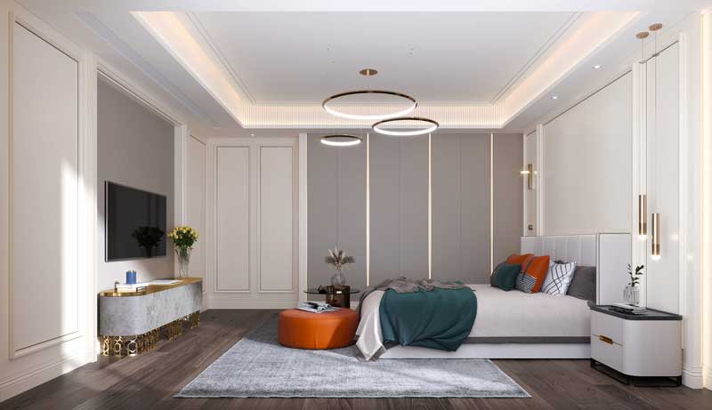 深圳南山區(qū)前海輕奢風(fēng)格新房三居室裝修主人房 深圳南山區(qū)前海輕奢風(fēng)格新房三居室裝修主人房