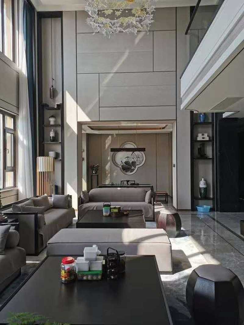 深圳南山新中式家居裝修設(shè)計(jì)圖客廳裝飾藝術(shù)品