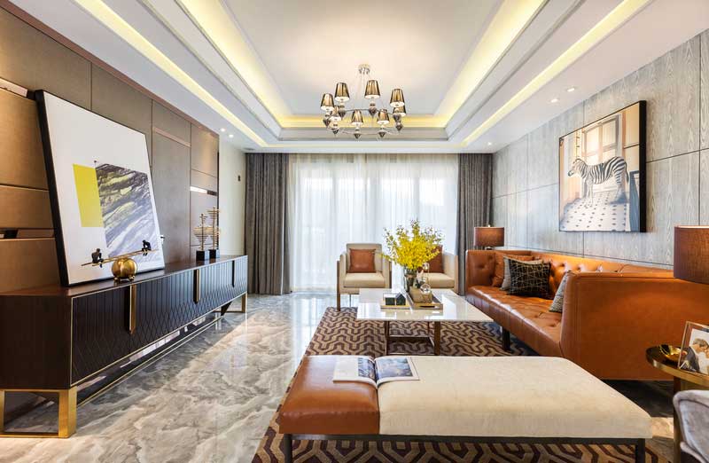 深圳龍華觀瀾現(xiàn)代輕奢家庭別墅裝飾設(shè)計(jì)客廳 深圳龍華觀瀾現(xiàn)代輕奢家庭別墅裝飾設(shè)計(jì)客廳