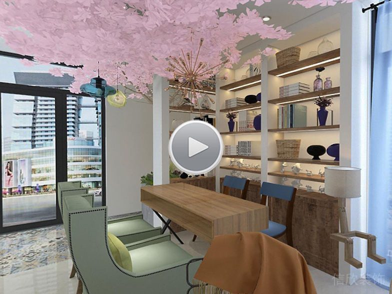 深圳南山美容院裝修設(shè)計休息洽談區(qū) 1 784×588