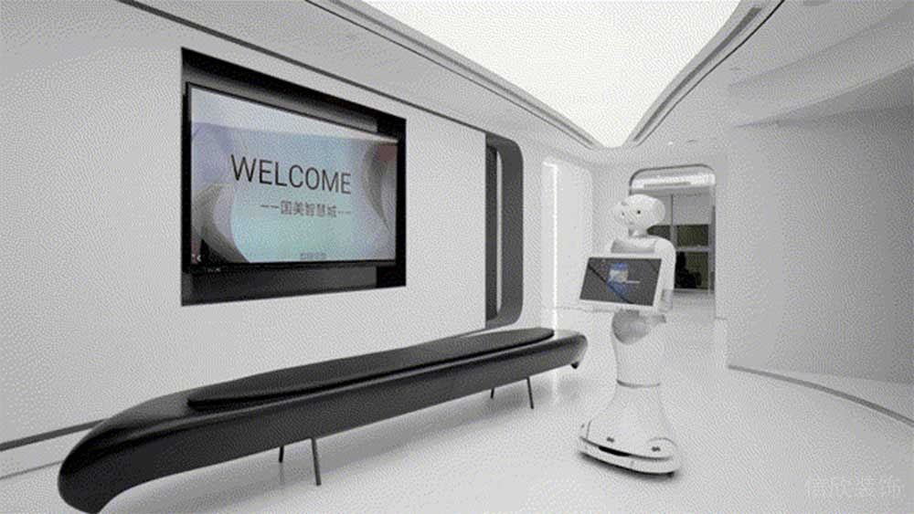 現(xiàn)代風(fēng)格商務(wù)辦公場(chǎng)所廊廳休息區(qū)設(shè)計(jì)裝修圖