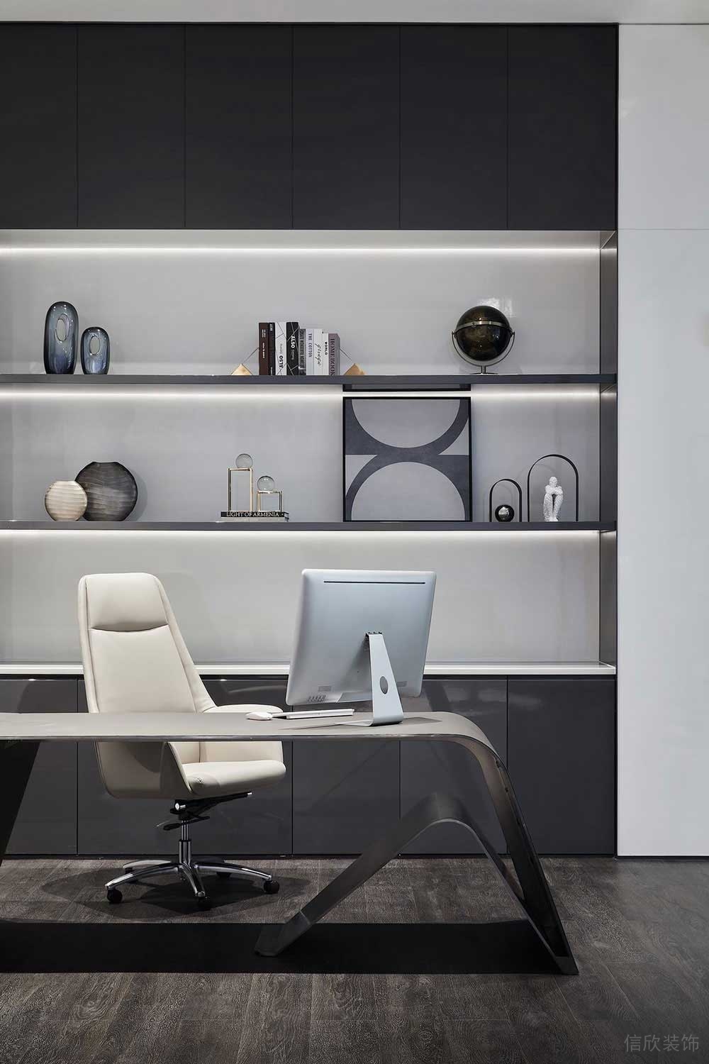 現(xiàn)代風格商務辦公空間總經(jīng)理辦公室設計裝修圖