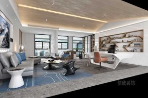 深圳鹽田區(qū)現(xiàn)代中式風(fēng)格辦公室裝修設(shè)計(jì)經(jīng)理辦公室效果圖