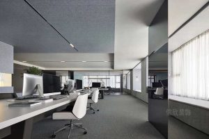 現(xiàn)代簡約風格寫字樓辦公區(qū)過道空間效果圖