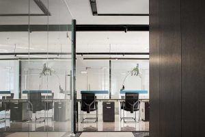 現(xiàn)代中式風格辦公室走廊效果圖