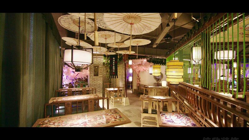 深圳鹽田中式風格餐飲店裝修圖氛圍調性 深圳鹽田中式風格餐飲店裝修圖氛圍調性