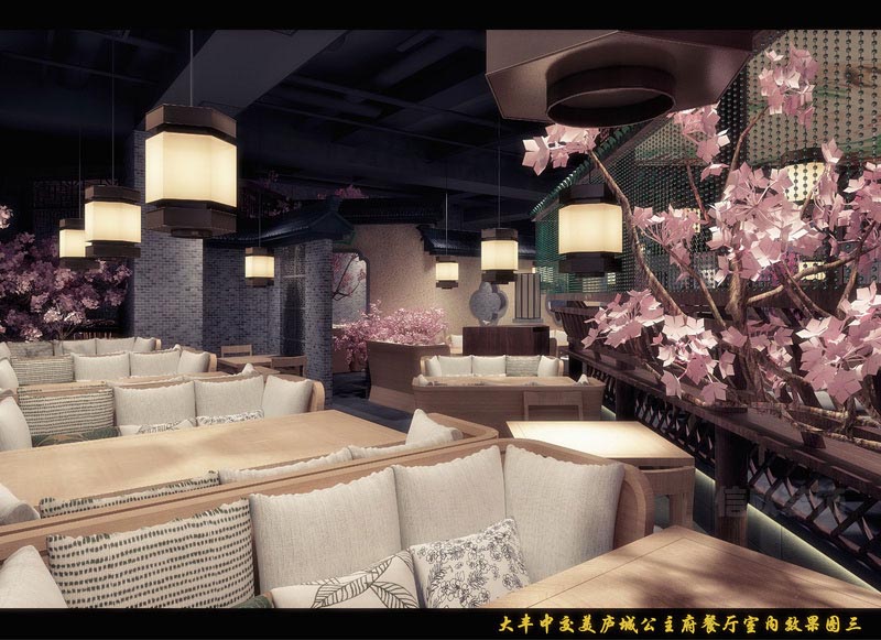 深圳鹽田中式風格餐飲店裝修圖原木餐桌 深圳鹽田中式風格餐飲店裝修圖原木餐桌