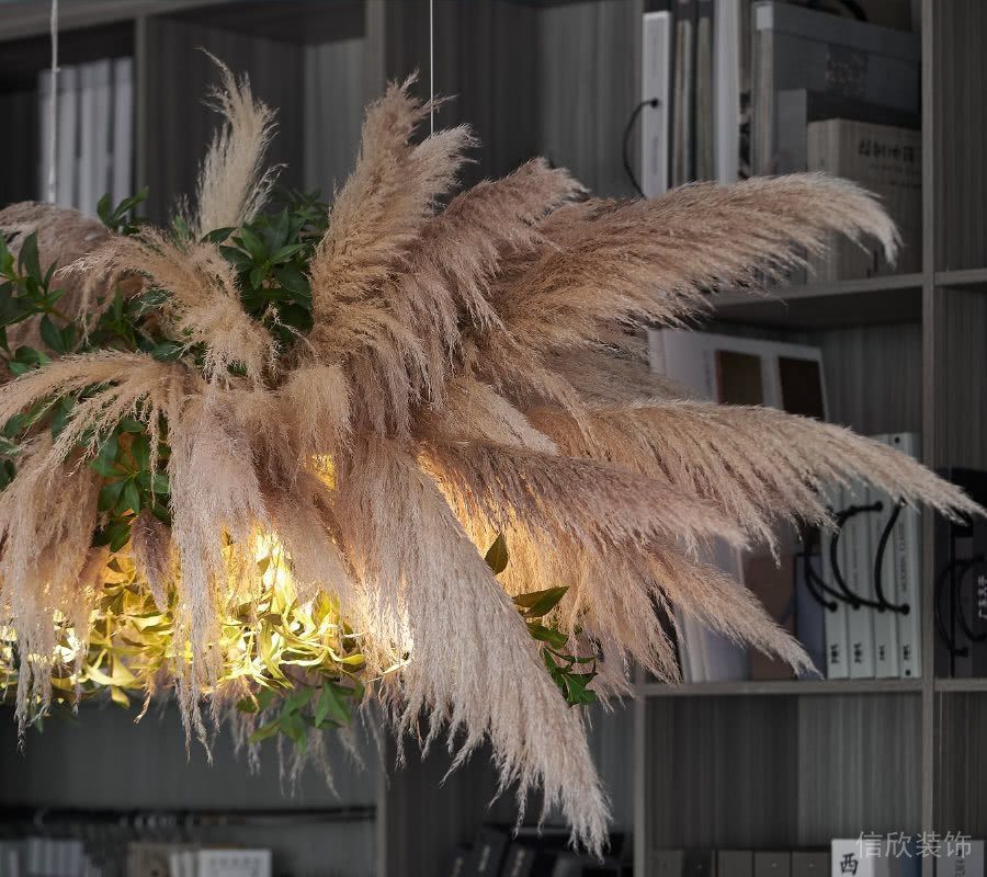 機構(gòu)培訓(xùn)班灰色木質(zhì)收納墻柜效果圖植物裝飾