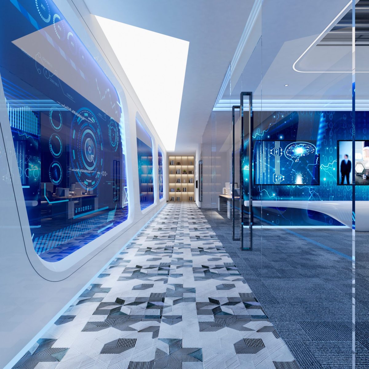 辦公室展廳過道發光軟膜天花