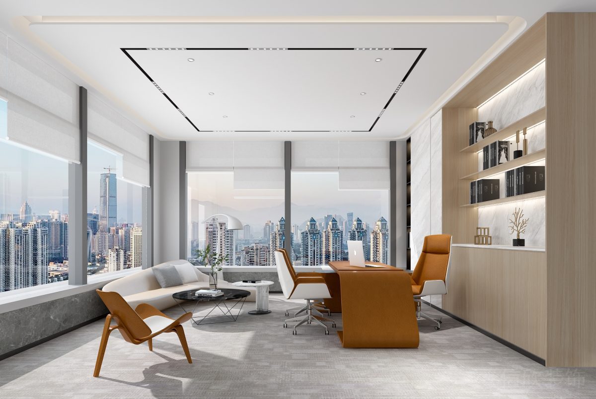 經(jīng)理辦公室橙色辦公桌