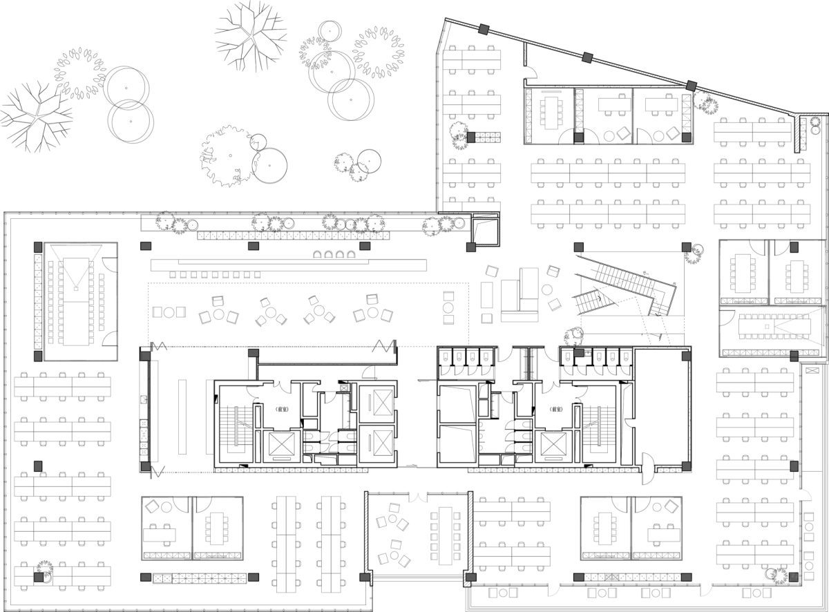 極致省錢辦公室裝修，一樓平面布置圖