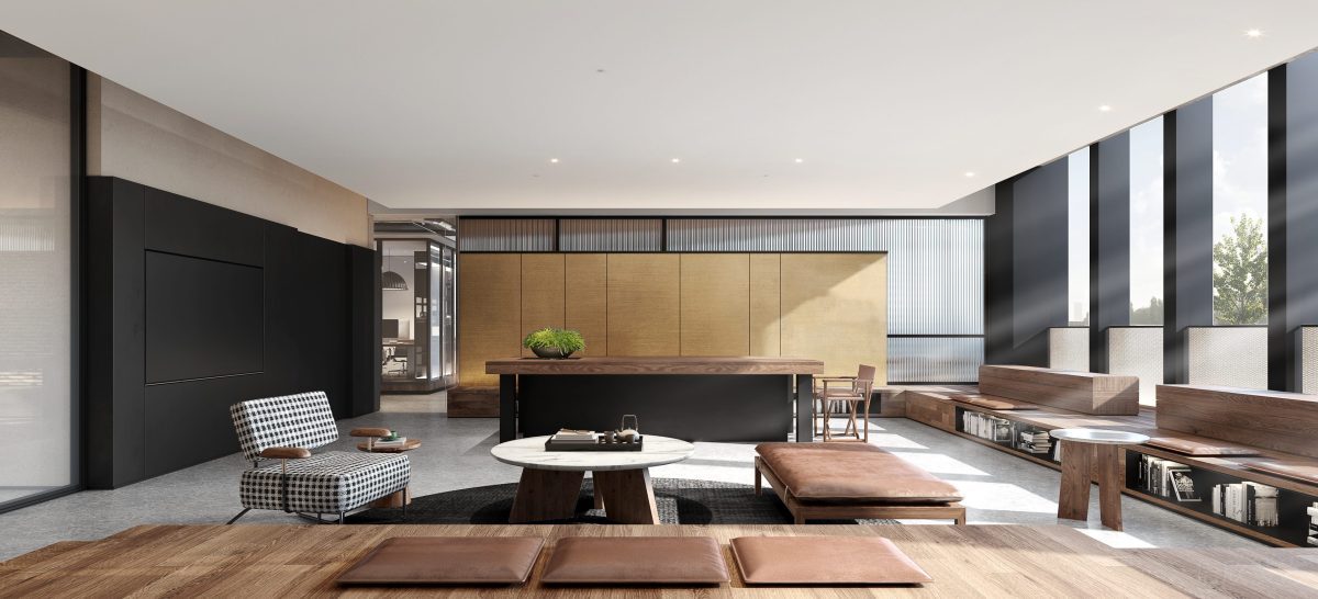 中式原木風董事長辦公室實木家私